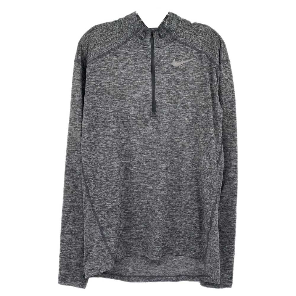 Nike Gray Quarter Zip Long Sleeve Athletic Shirt | Mens S